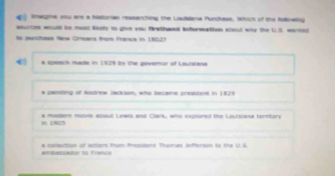 imagine you are a historian researching the louisiana purchase. which o…