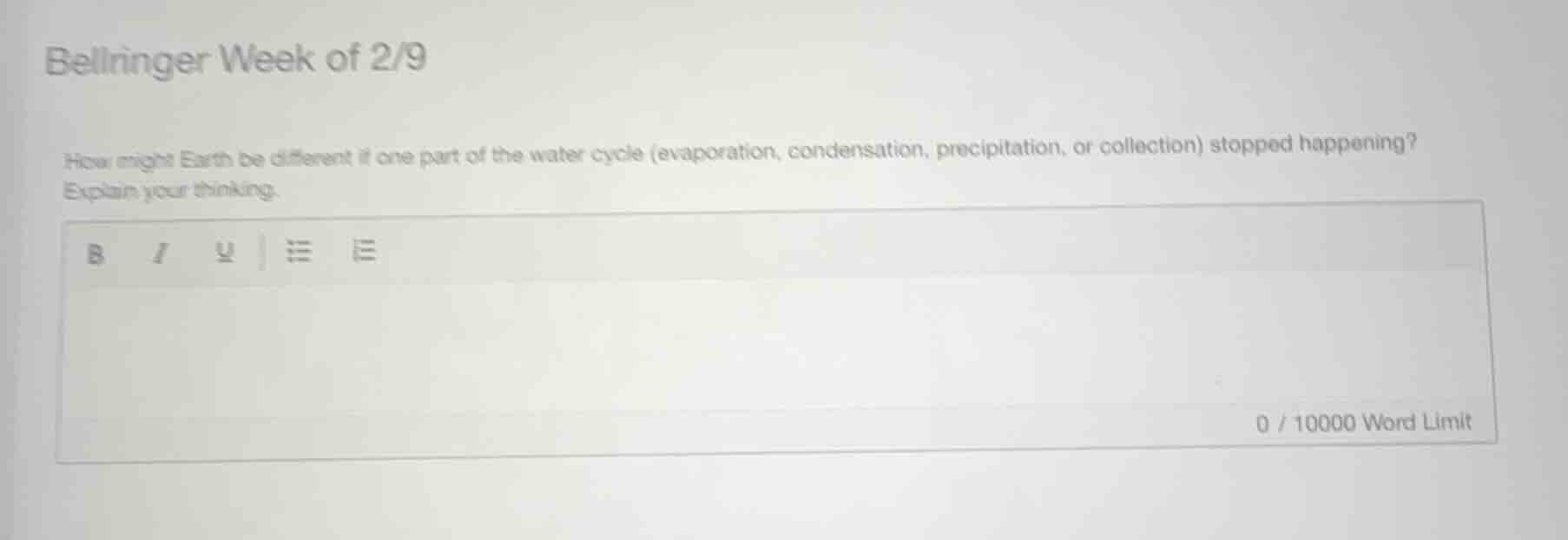 bellringer week of 2/9 how might earth be different if one part of the …