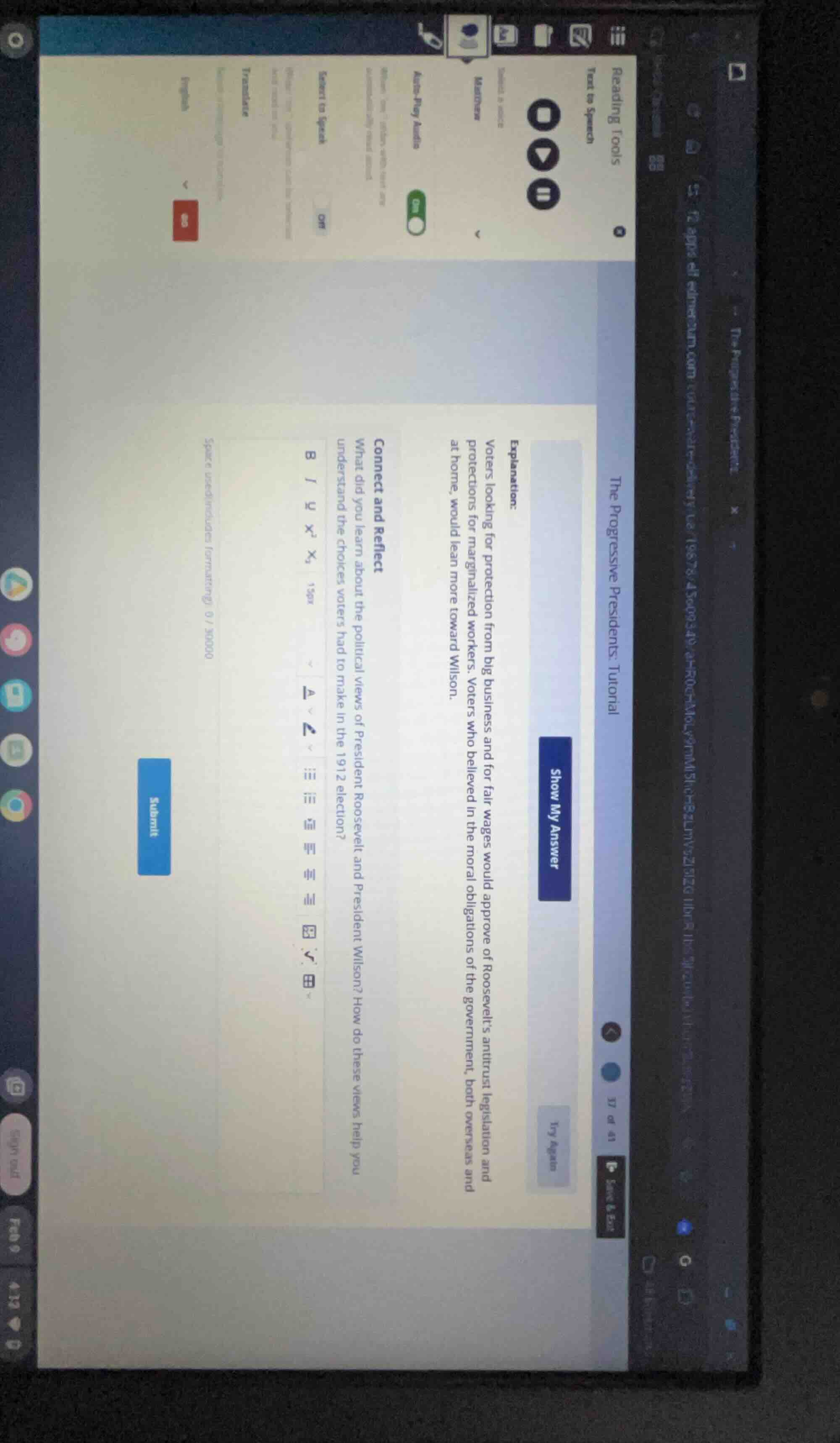 the progressive presidents: tutorial 37 of 41 explanation: voters looki…