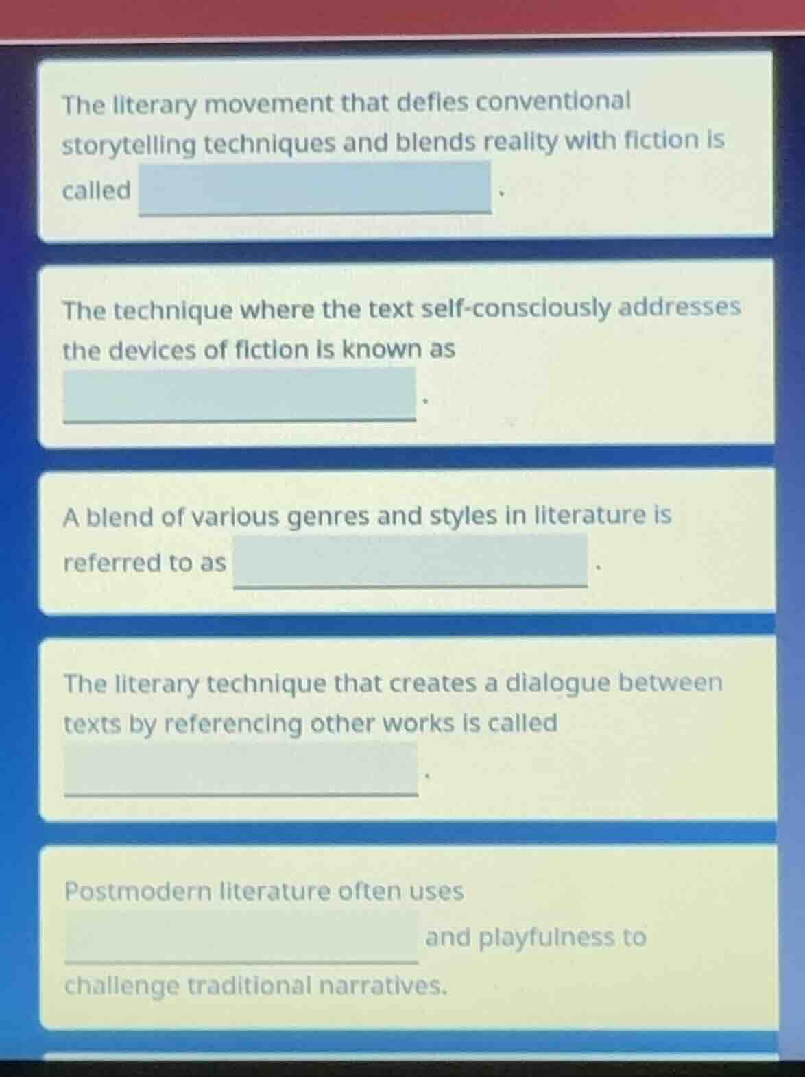 the literary movement that defies conventional storytelling techniques …