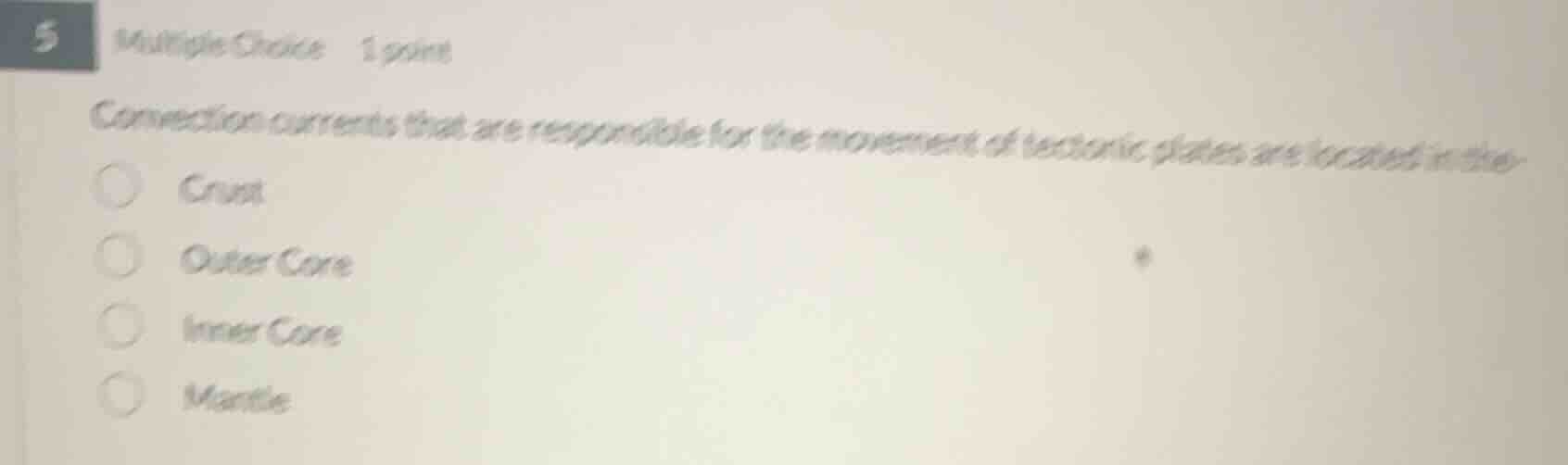 5 multiple choice 1 point convection currents that are responsible for …