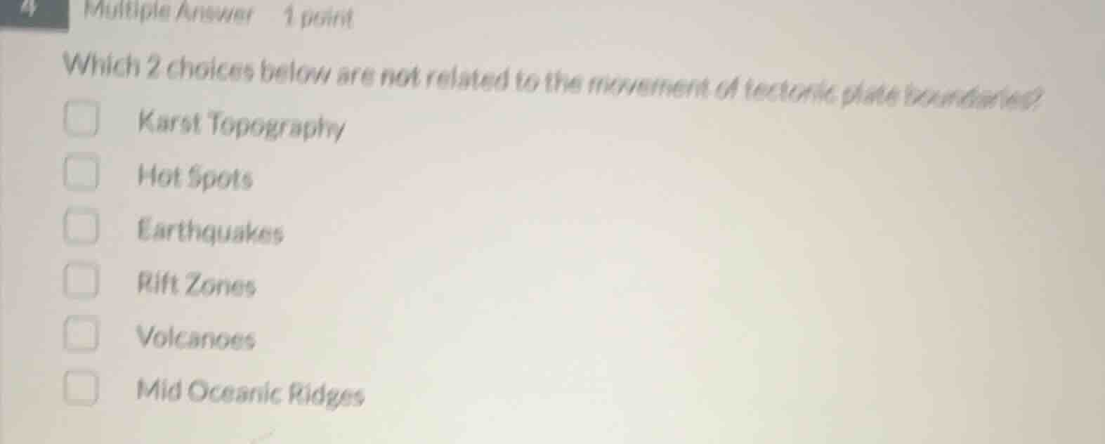 4 multiple answer 1 point which 2 choices below are not related to the …