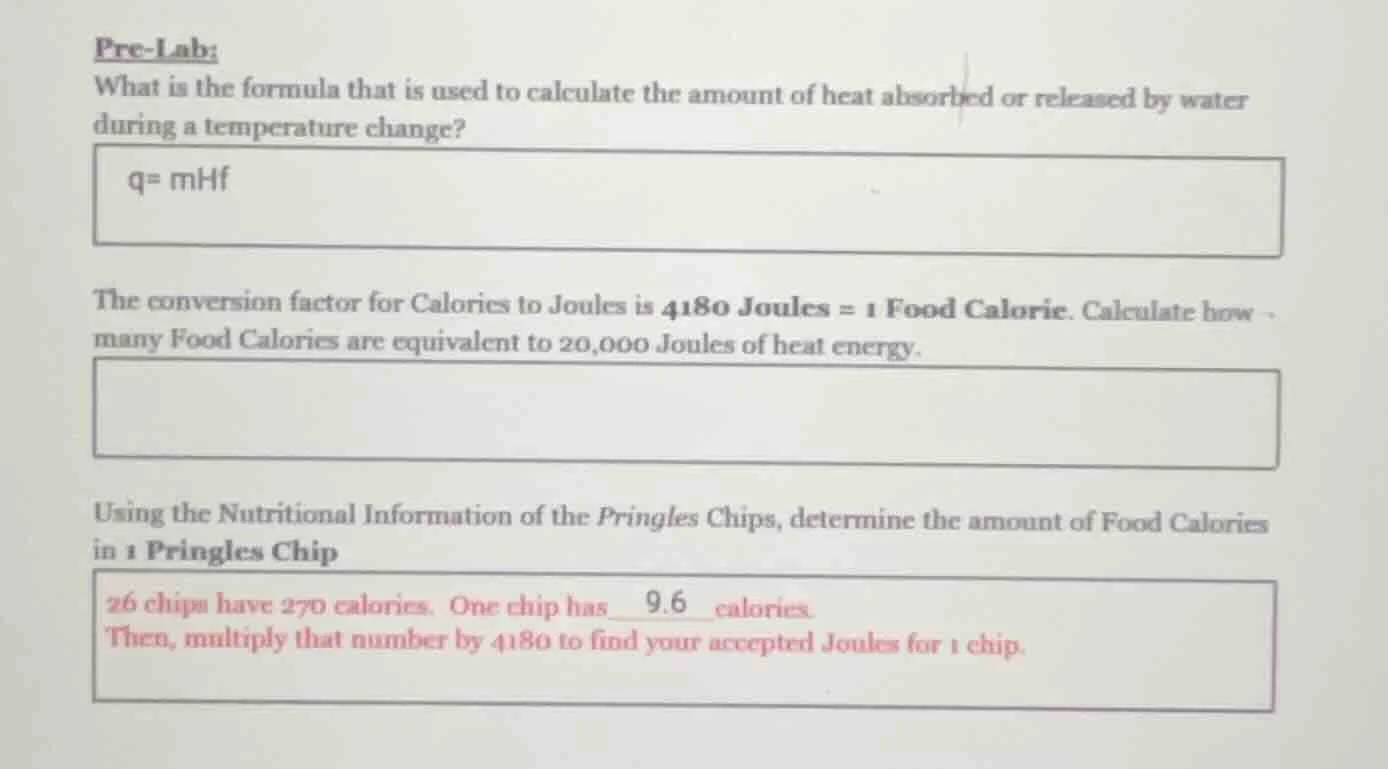 pre-lab: what is the formula that is used to calculate the amount of he…