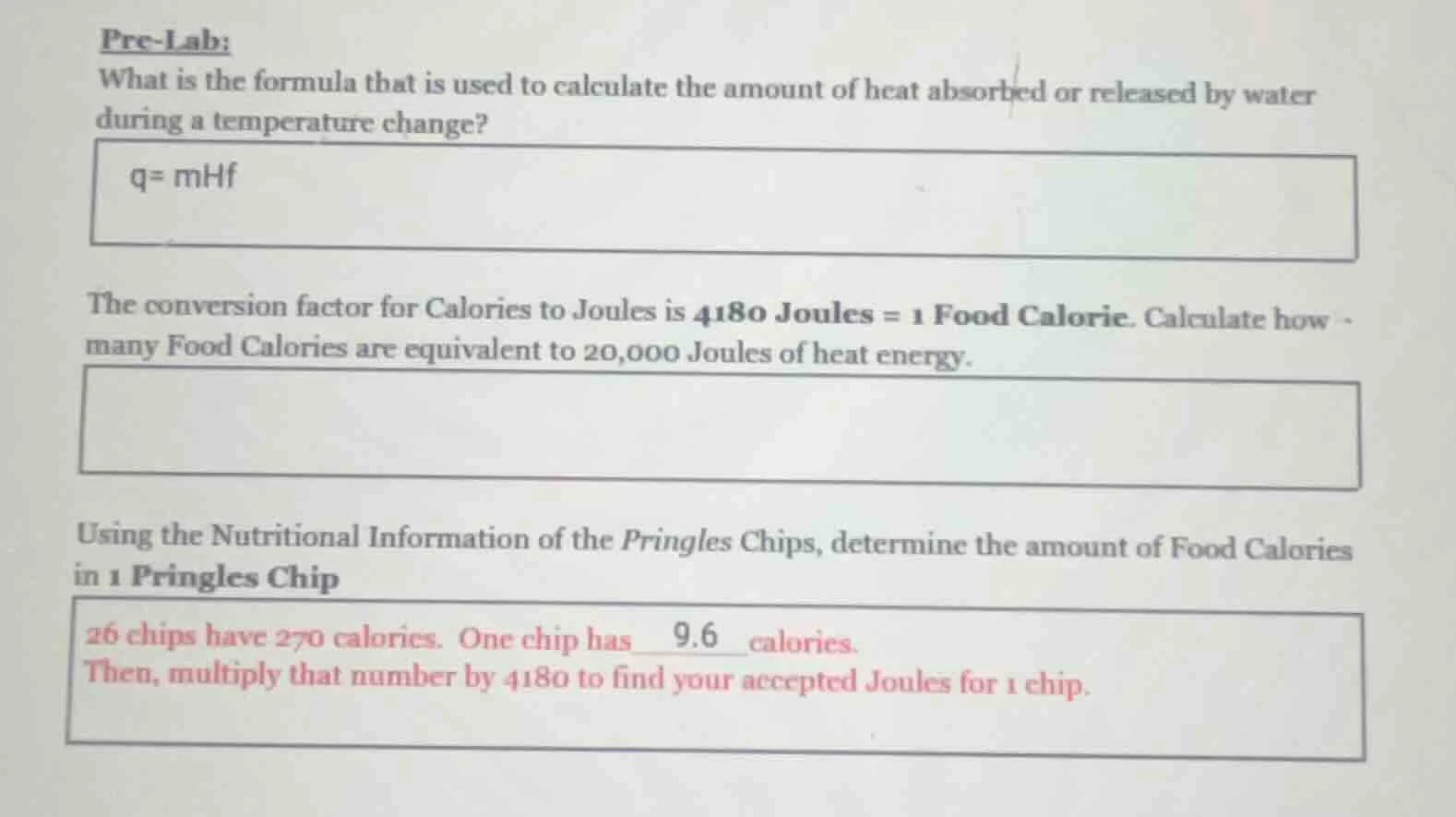pre-lab: what is the formula that is used to calculate the amount of he…