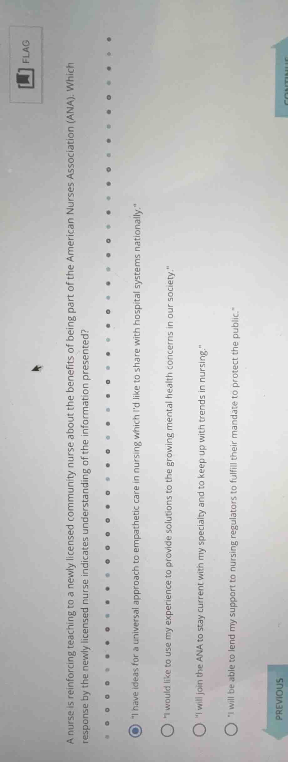 a nurse is reinforcing teaching to a newly licensed community nurse abo…