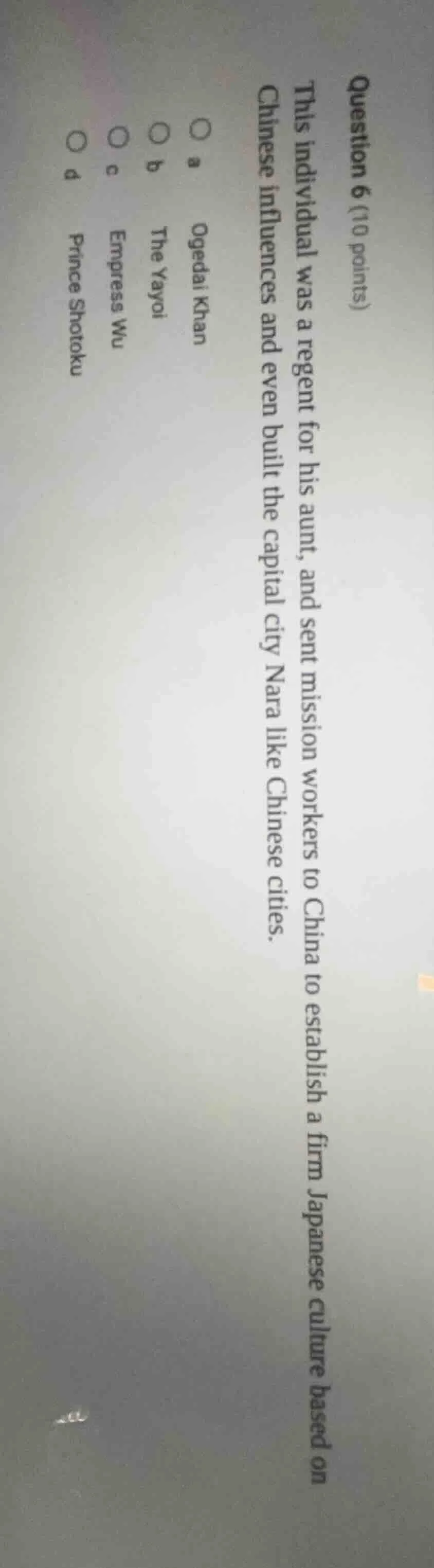 question 6 (10 points) this individual was a regent for his aunt, and s…