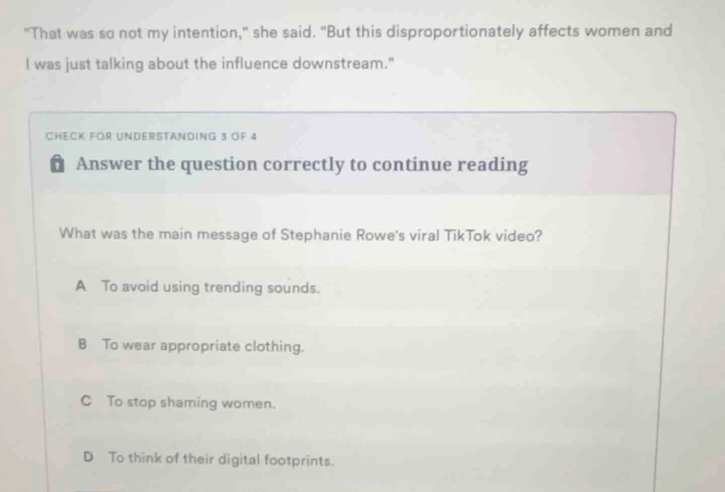 \that was so not my intention,\ she said. \but this disproportionately …