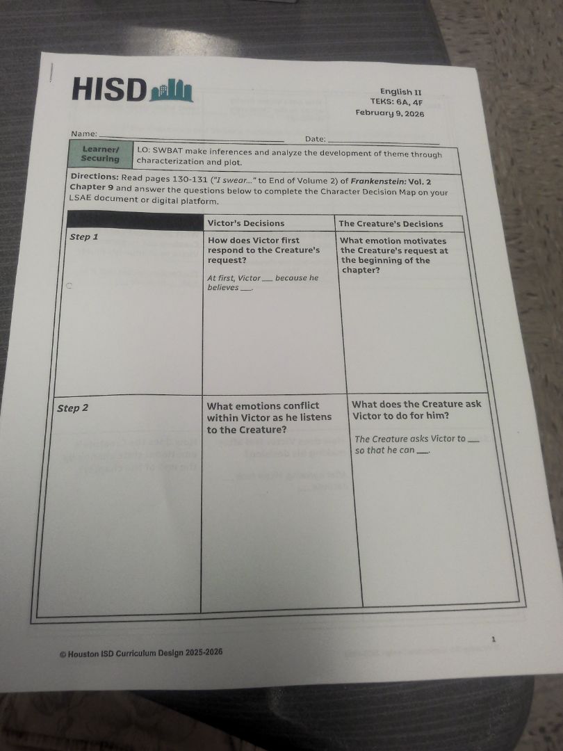 hisdenglish iiteks: 6a, 4ffebruary 9, 2026name: _______________________…