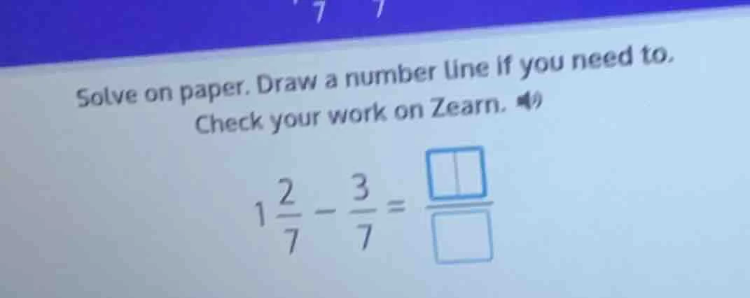 solve on paper. draw a number line if you need to. check your work on z…