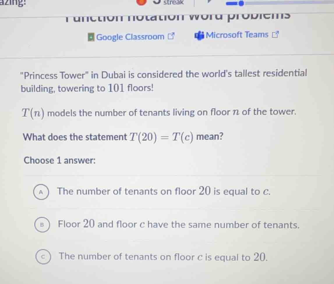 function notation word problems google classroom microsoft teams \princ…