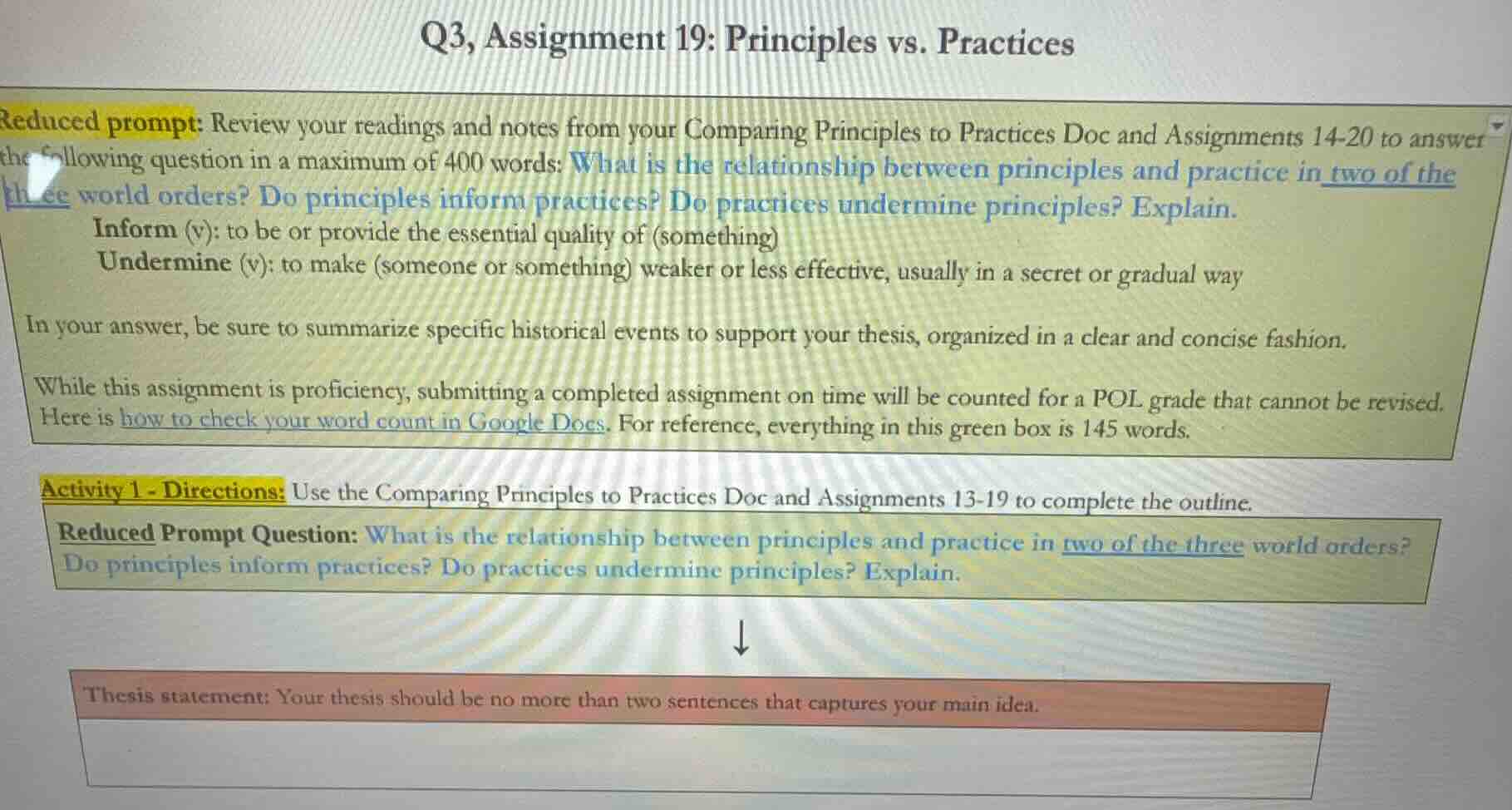 q3, assignment 19: principles vs. practices reduced prompt: review your…