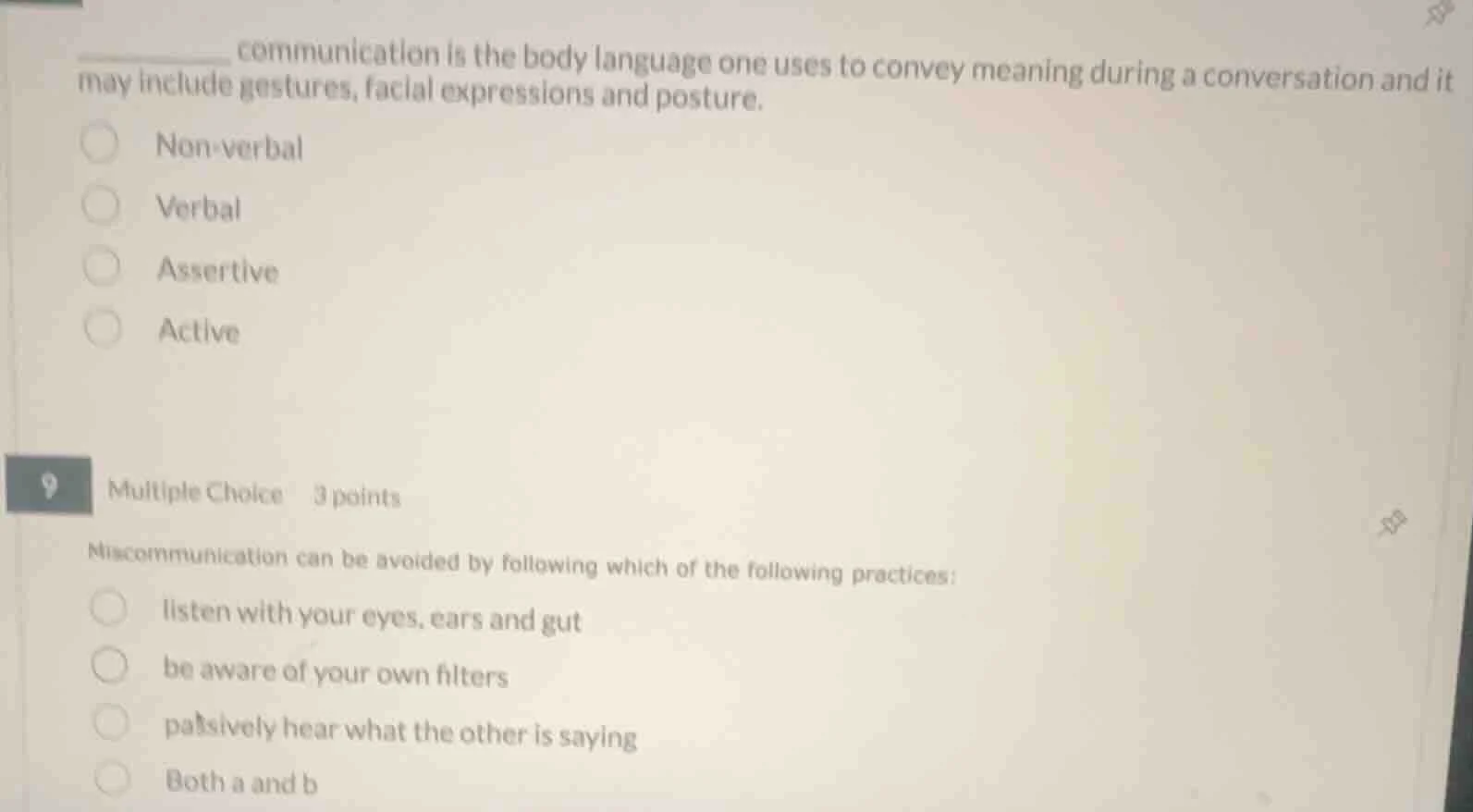 ______ communication is the body language one uses to convey meaning du…