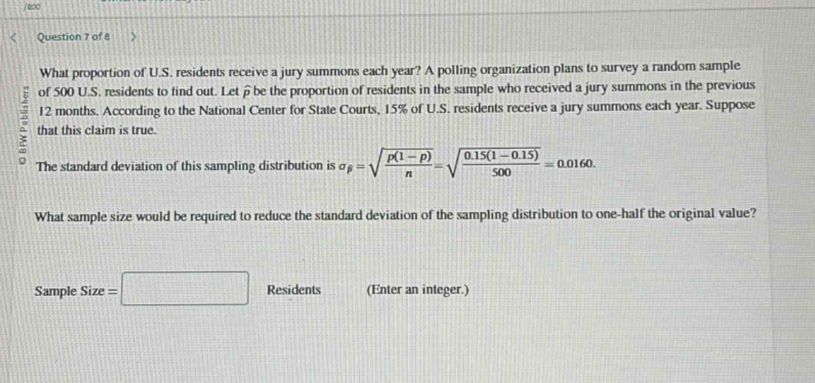 question 7 of 8 what proportion of u.s. residents receive a jury summon…
