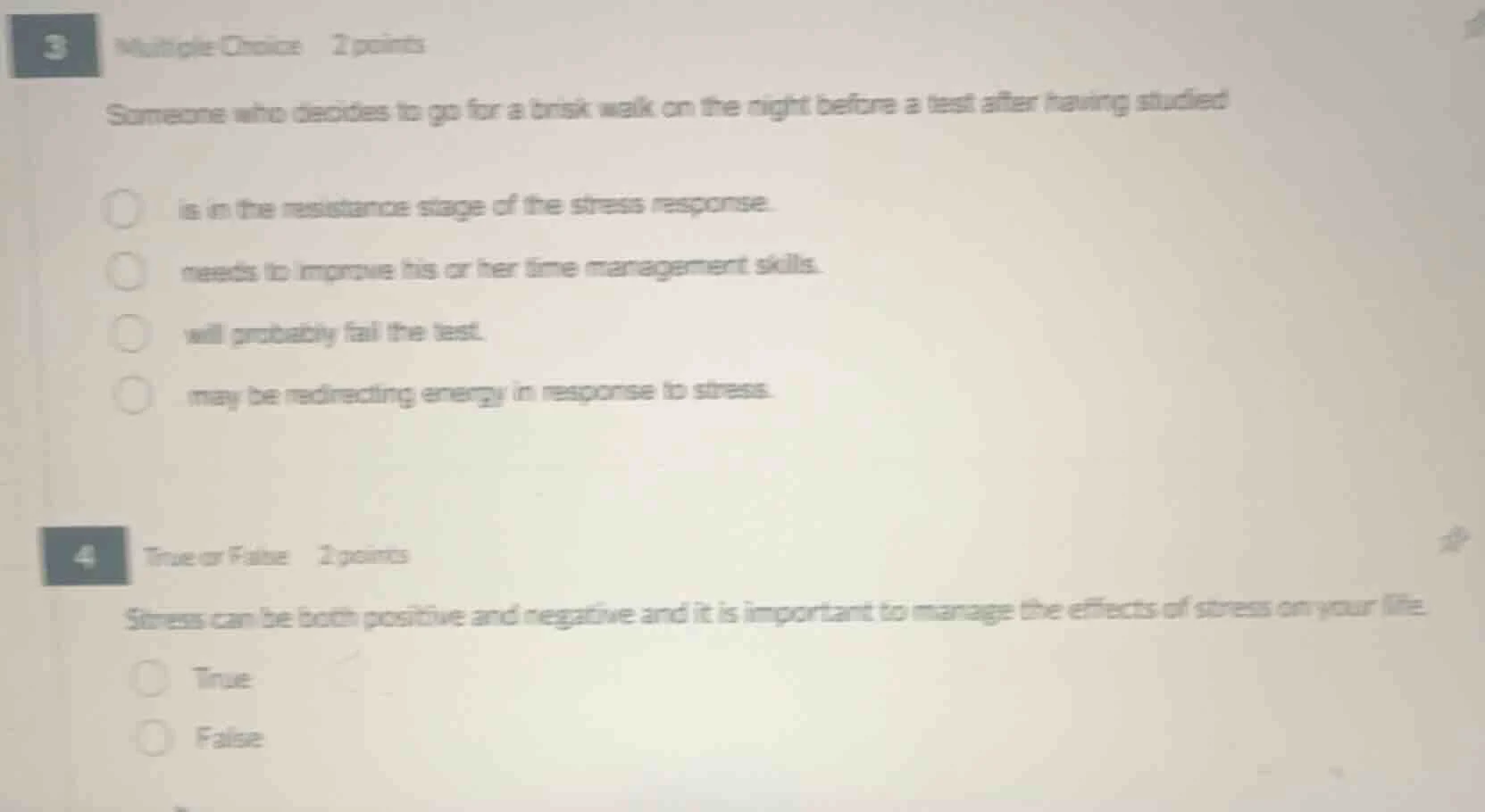 3 multiple choice 2 points someone who decides to go for a brisk walk o…