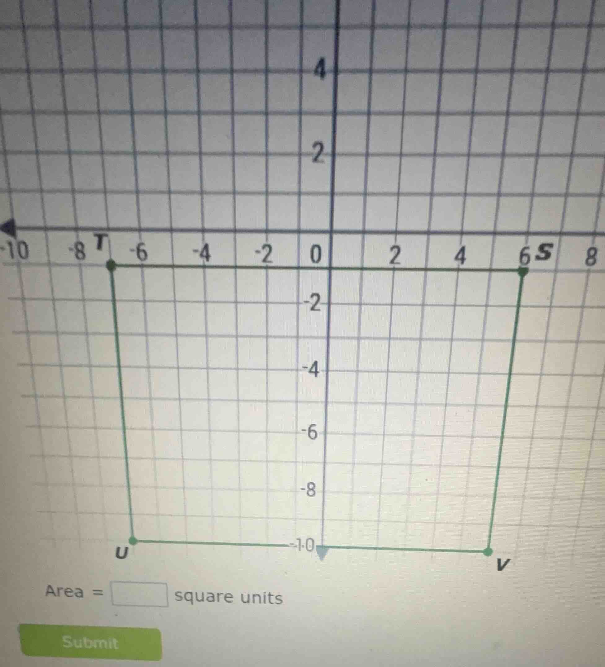 area = $square$ square units