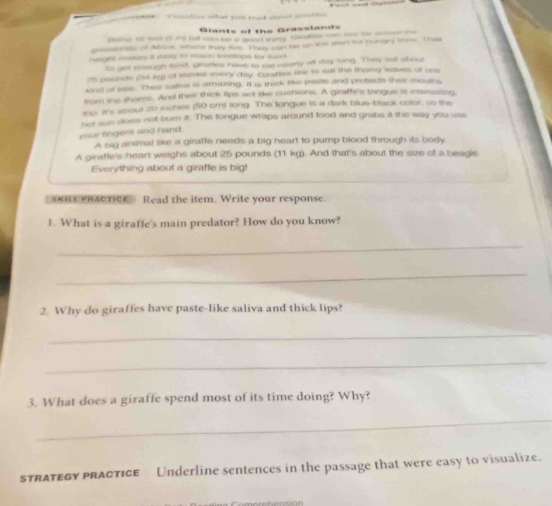 giants of the grasslands being 10 feet (3 m) tall has its advantages. g…