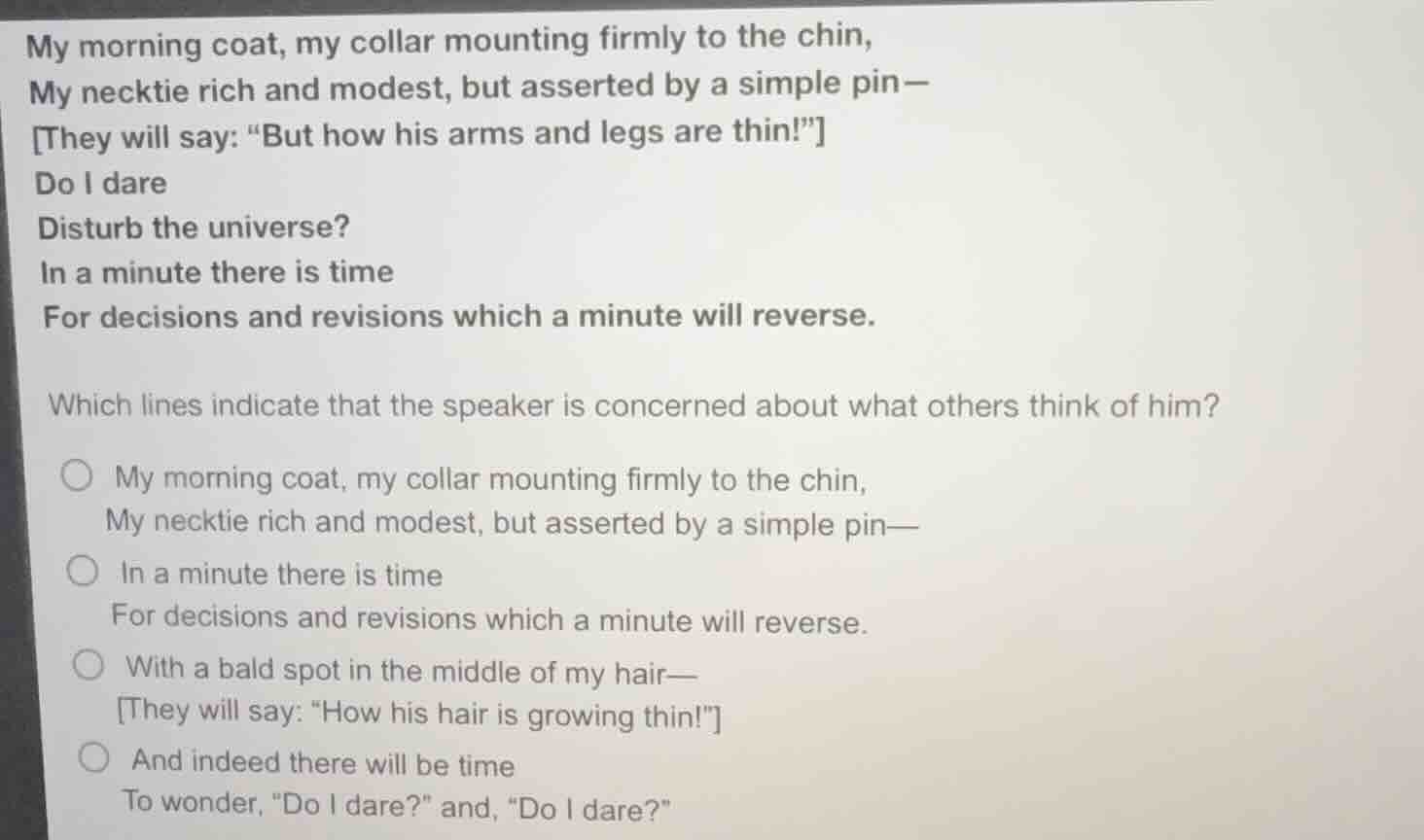 my morning coat, my collar mounting firmly to the chin, my necktie rich…