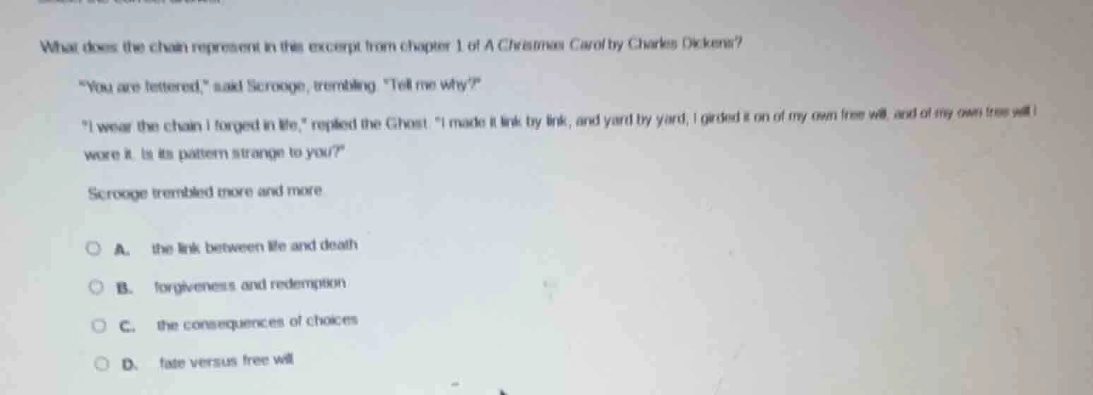 what does the chain represent in this excerpt from chapter 1 of a chris…