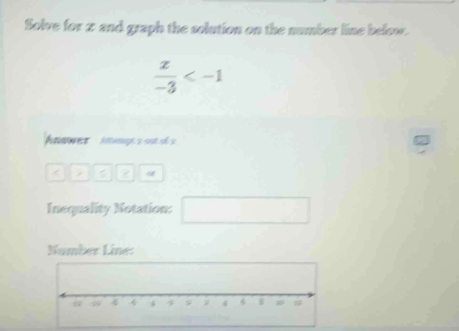 solve for $x$ and graph the solution on the number line below. $\frac{x…