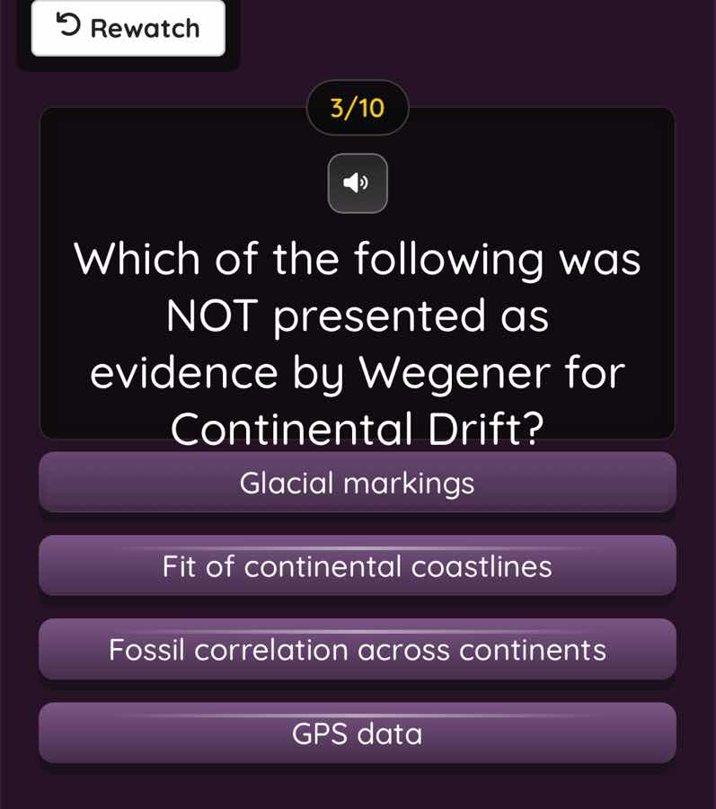 3/10 which of the following was not presented as evidence by wegener fo…