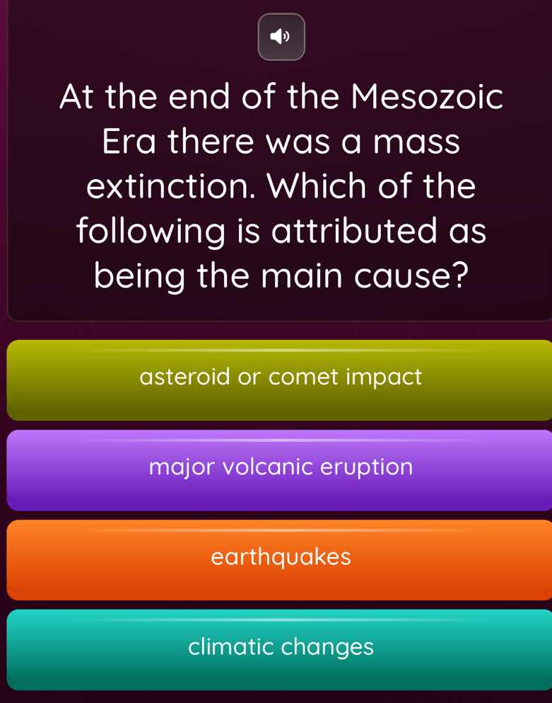 at the end of the mesozoic era there was a mass extinction. which of th…
