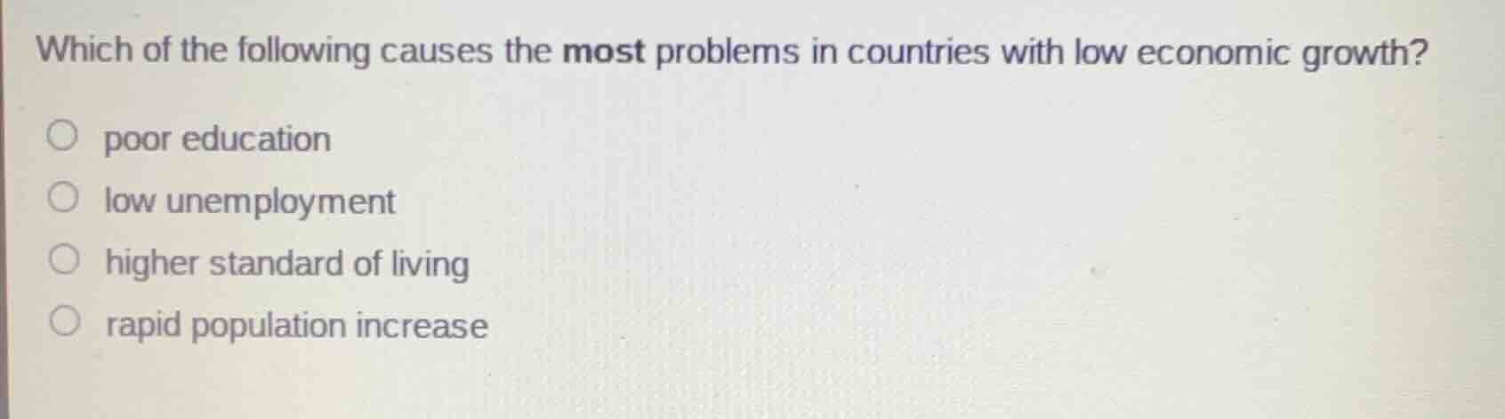 which of the following causes the most problems in countries with low e…