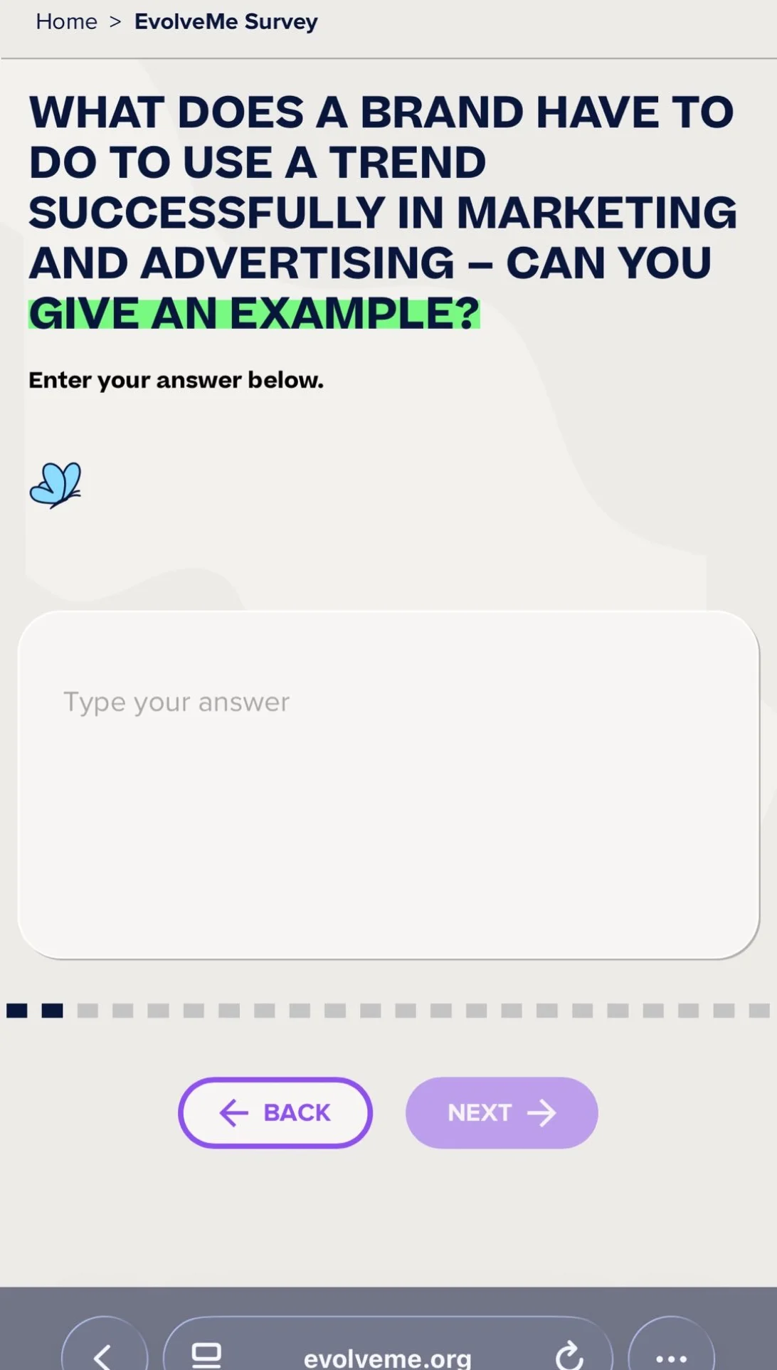 home > evolveme survey what does a brand have to do to use a trend succ…