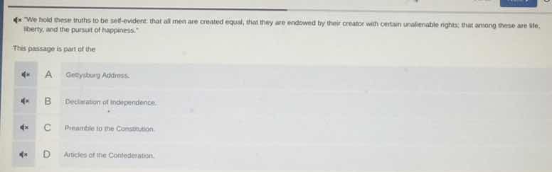 we hold these truths to be self-evident: that all men are created equal…
