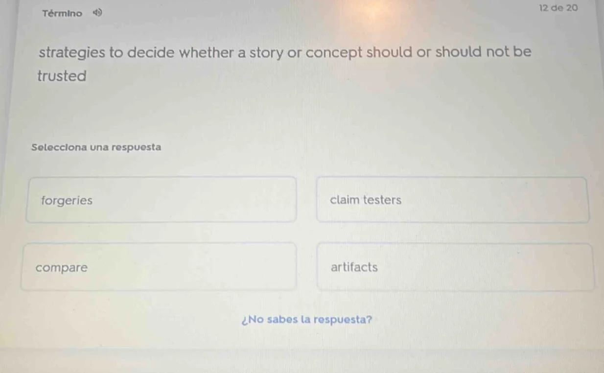 término 4)12 de 20strategies to decide whether a story or concept shoul…
