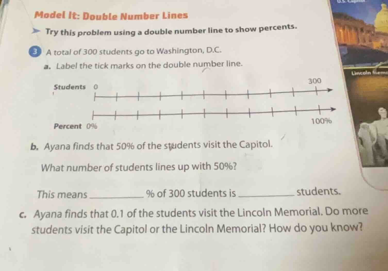 model it: double number lines try this problem using a double number li…
