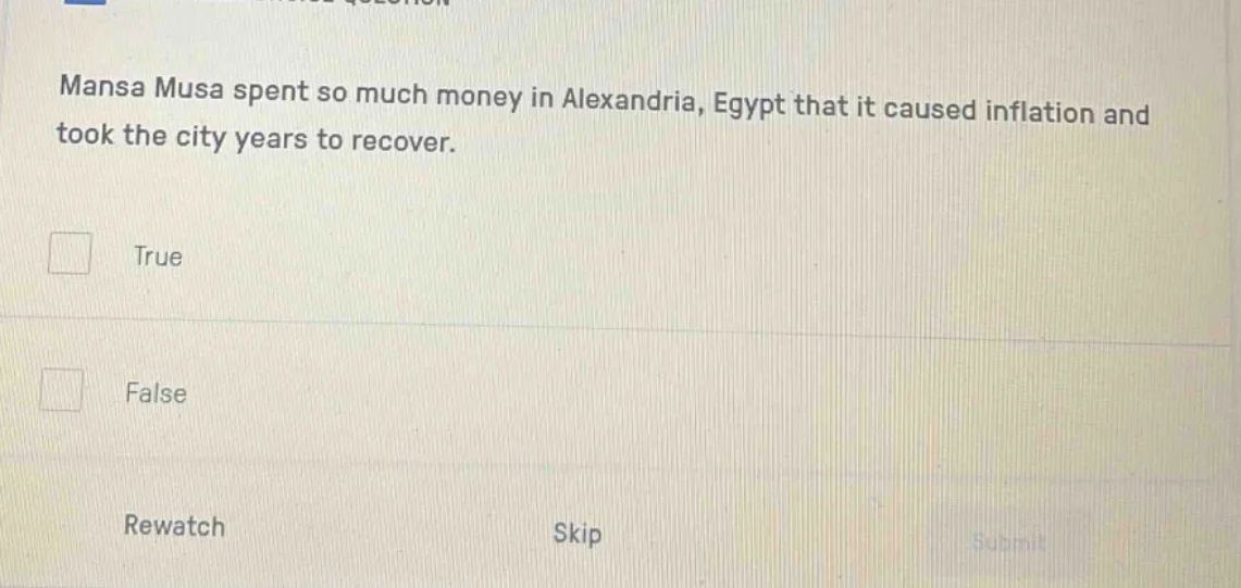 mansa musa spent so much money in alexandria, egypt that it caused infl…