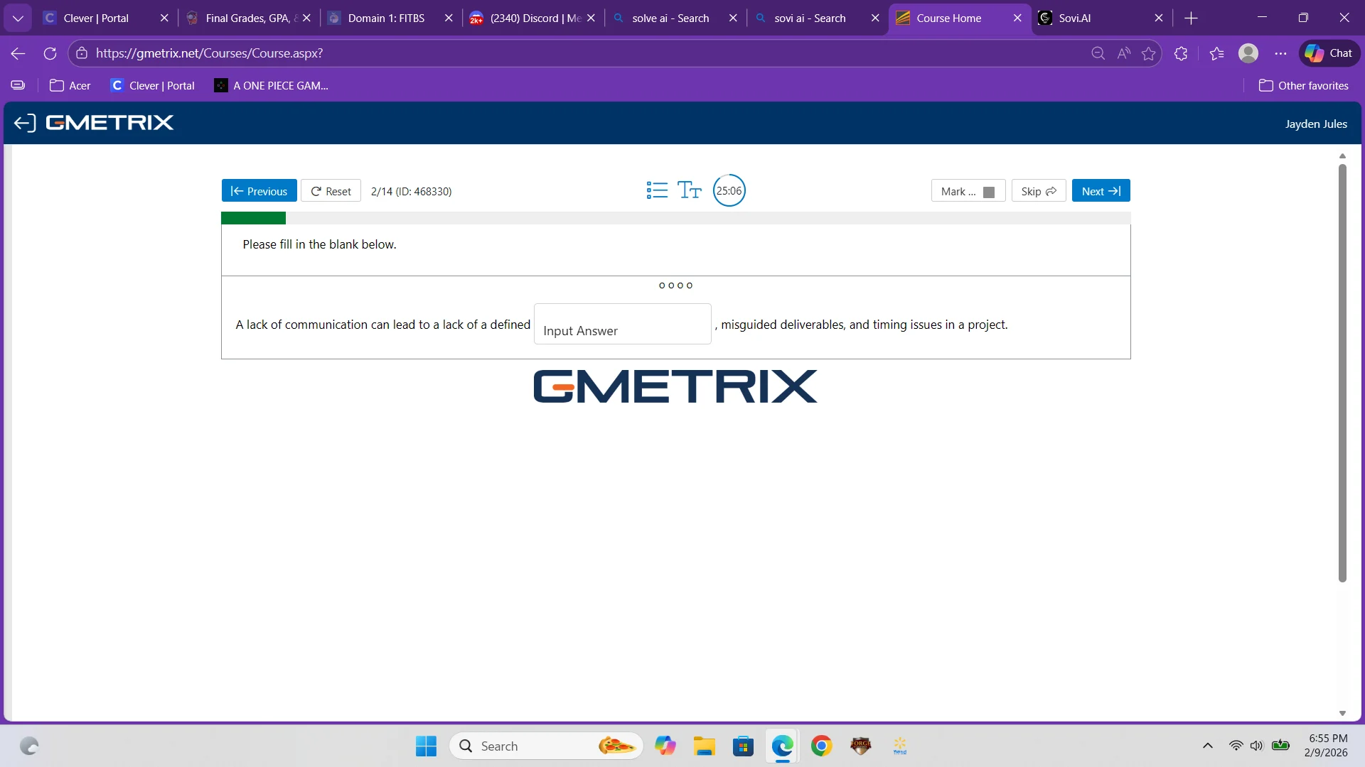 please fill in the blank below. a lack of communication can lead to a l…