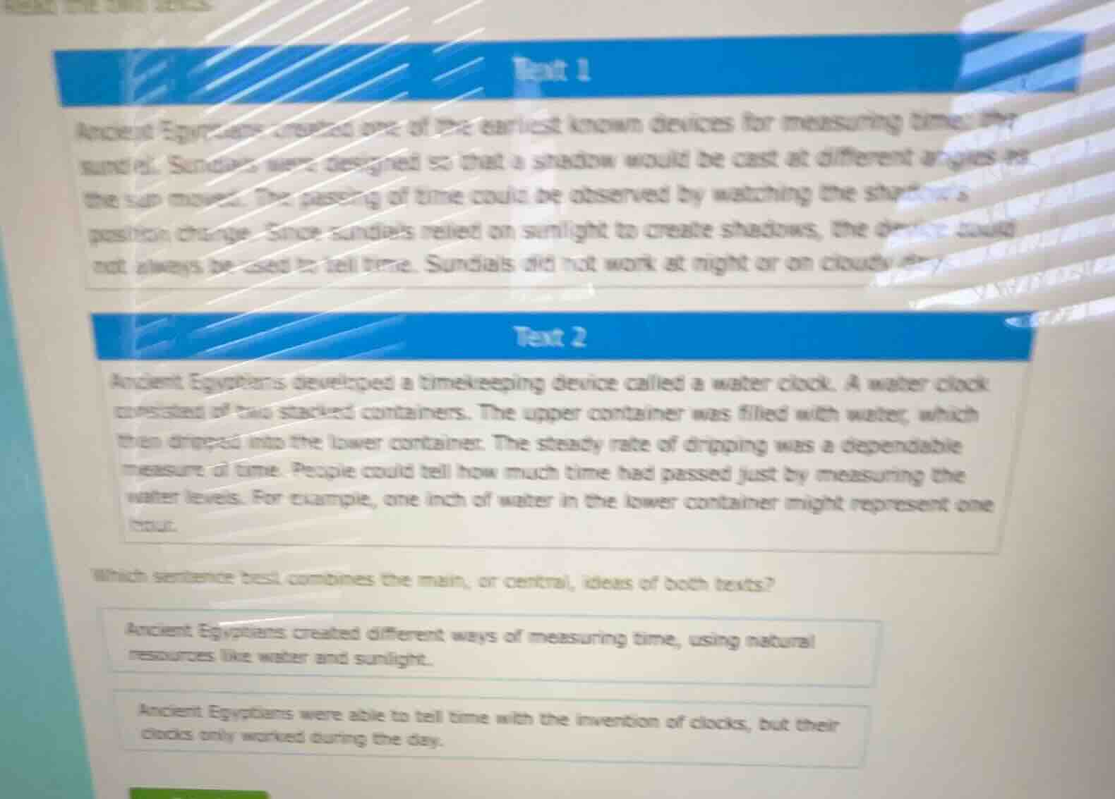 text 1 ancient egyptians created one of the earliest known devices for …