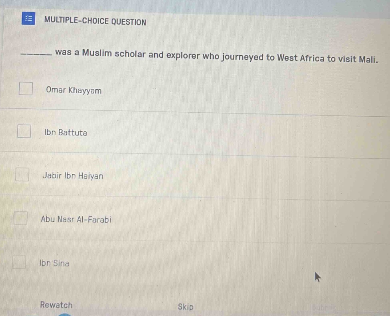 multiple-choice question ______ was a muslim scholar and explorer who j…