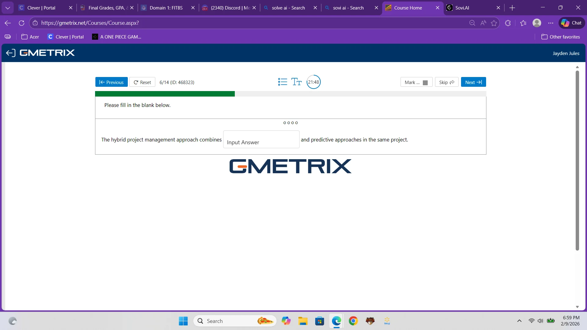please fill in the blank below.the hybrid project management approach c…