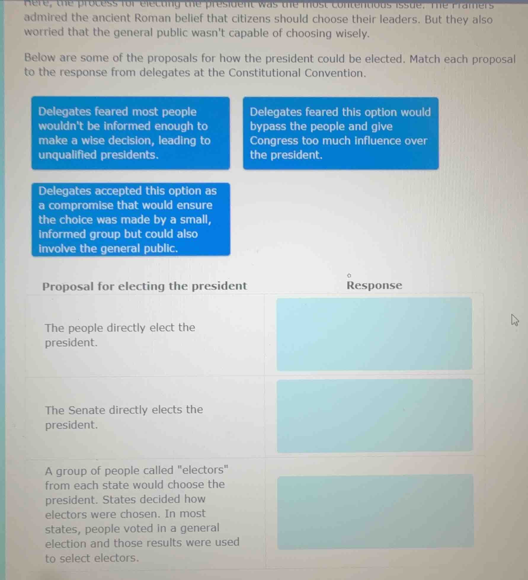 admired the ancient roman belief that citizens should choose their lead…