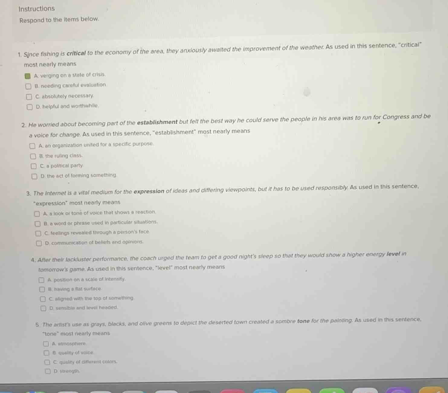 instructions respond to the items below. 1. since fishing is critical t…