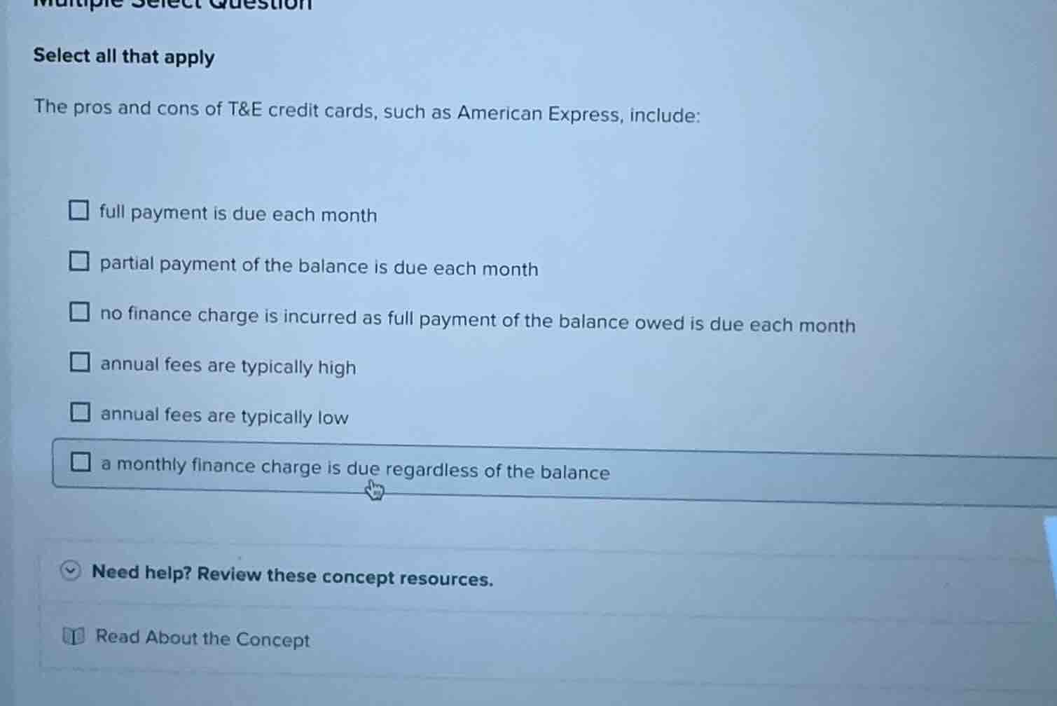 multiple select question select all that apply the pros and cons of t&e…
