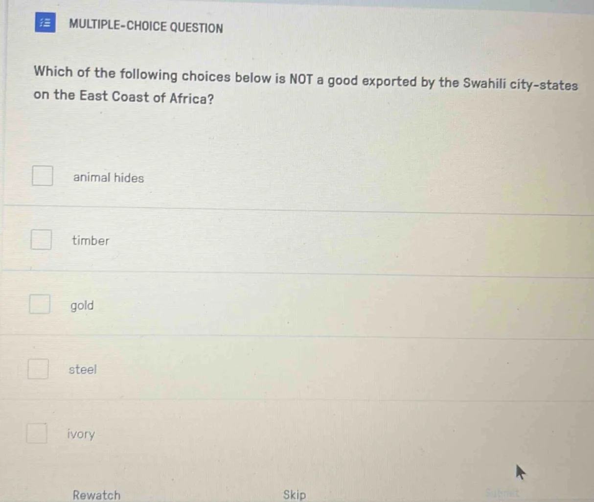 multiple-choice question which of the following choices below is not a …