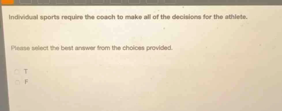 individual sports require the coach to make all of the decisions for th…