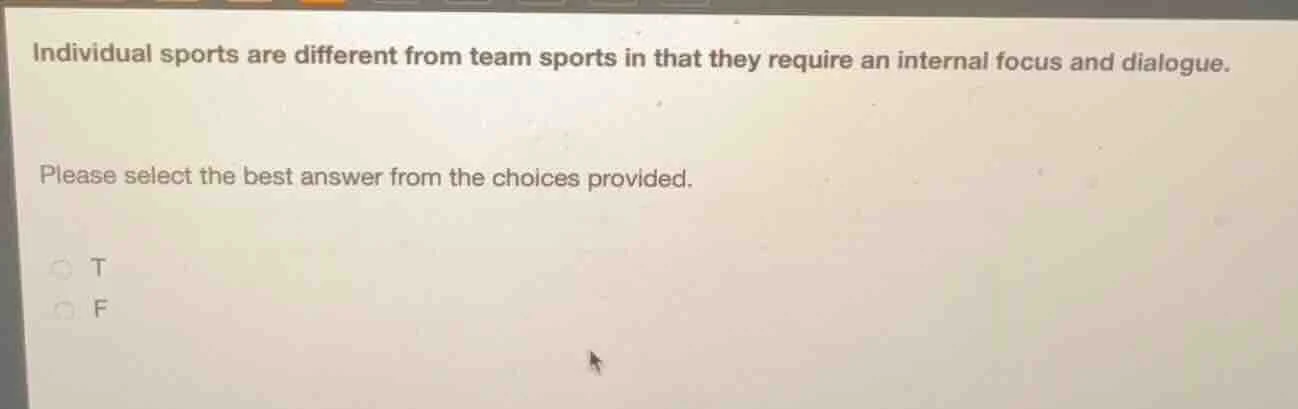 individual sports are different from team sports in that they require a…