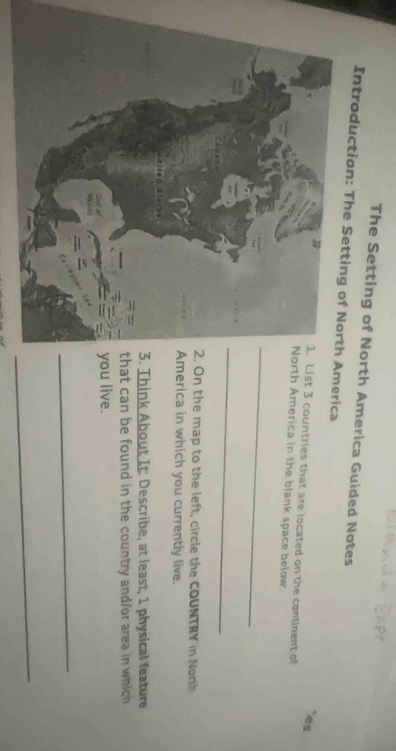 the setting of north america guided notes introduction: the setting of …