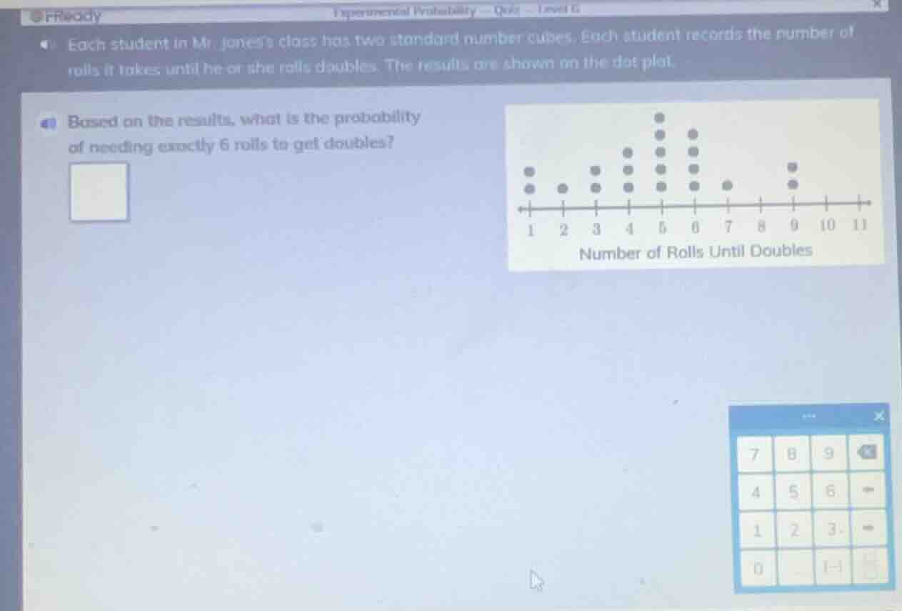 each student in mr. joness class has two standard number cubes. each st…