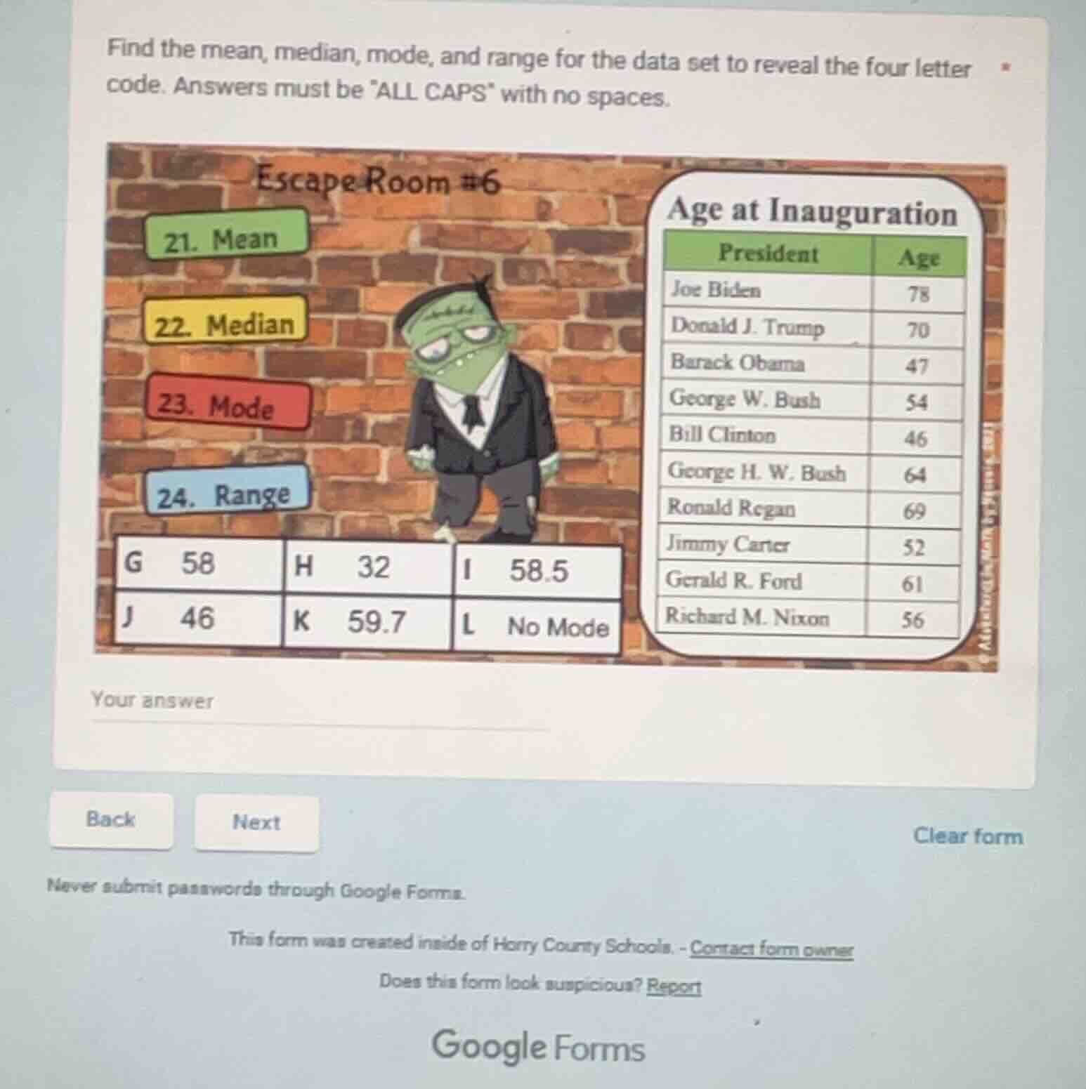 find the mean, median, mode, and range for the data set to reveal the f…