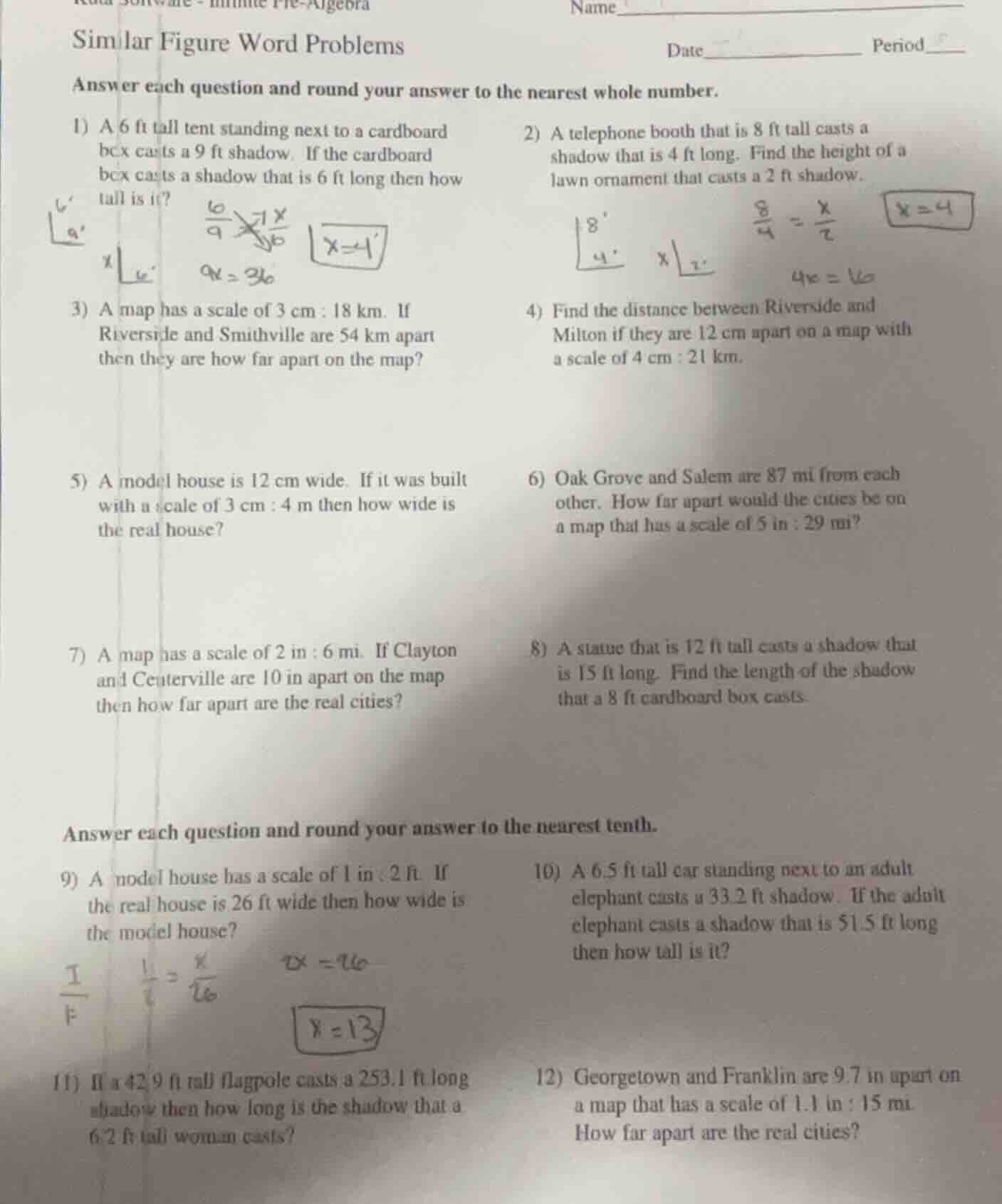 similar figure word problems name________ date________ period____ answe…