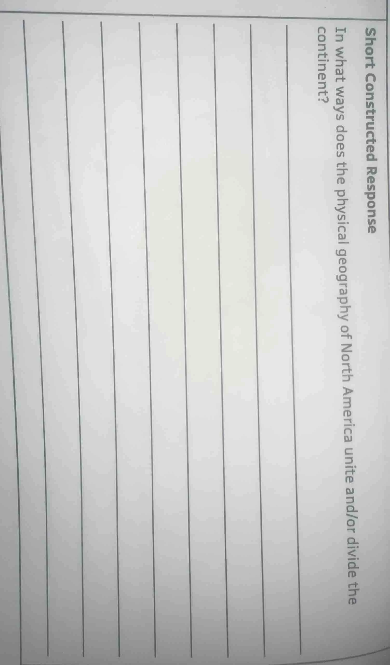 short constructed response in what ways does the physical geography of …