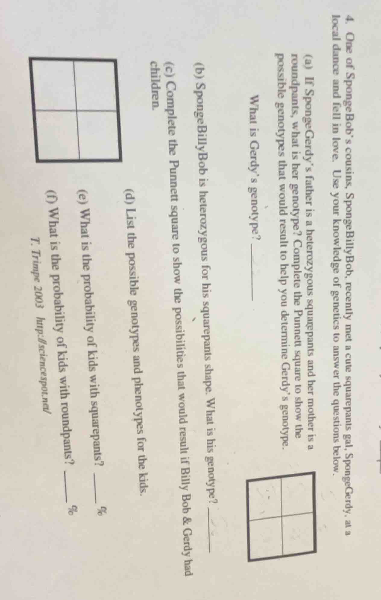 4. one of spongebobs cousins, spongebillybob, recently met a cute squar…