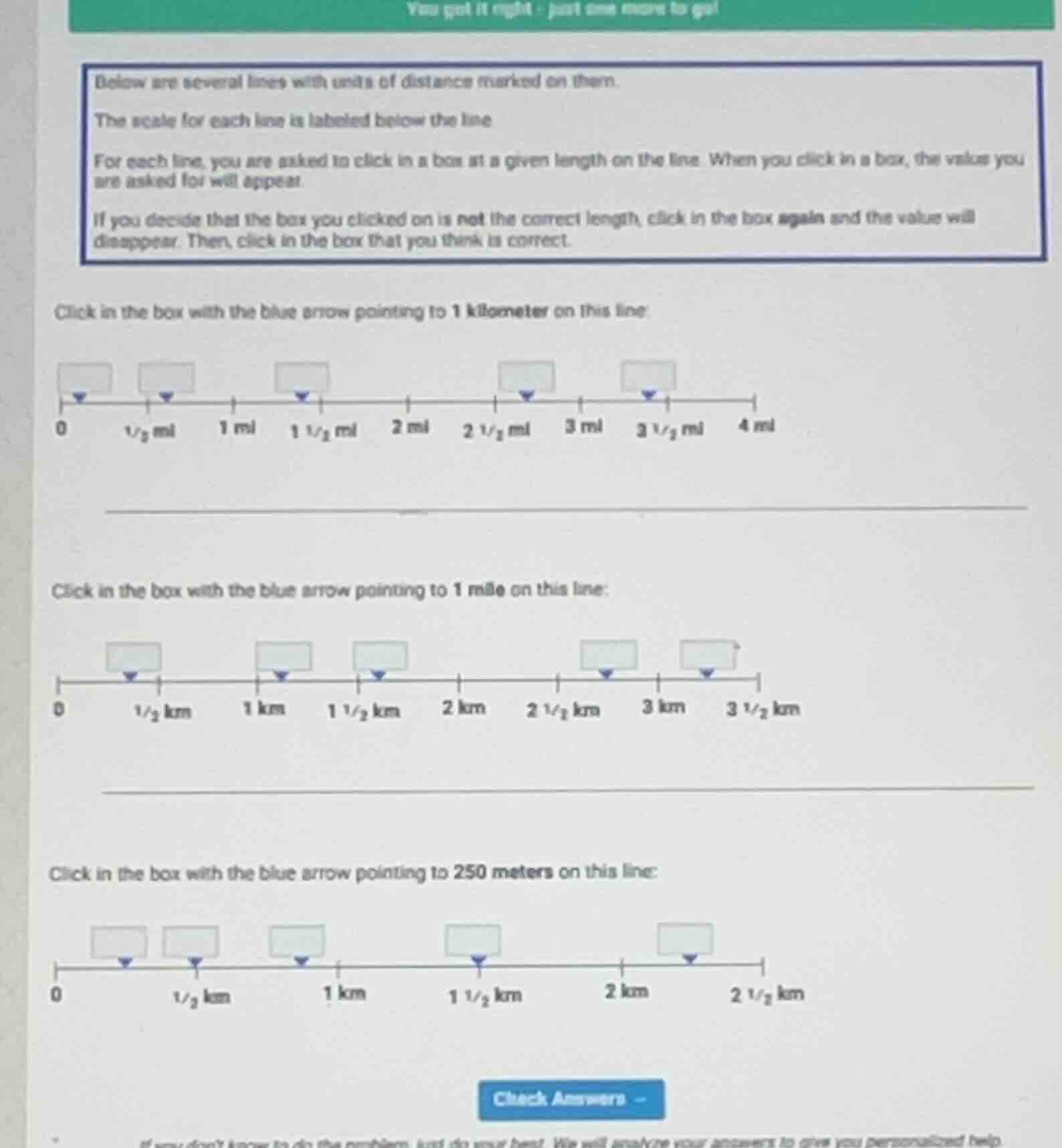 you got it right - just one more to go!below are several lines with uni…