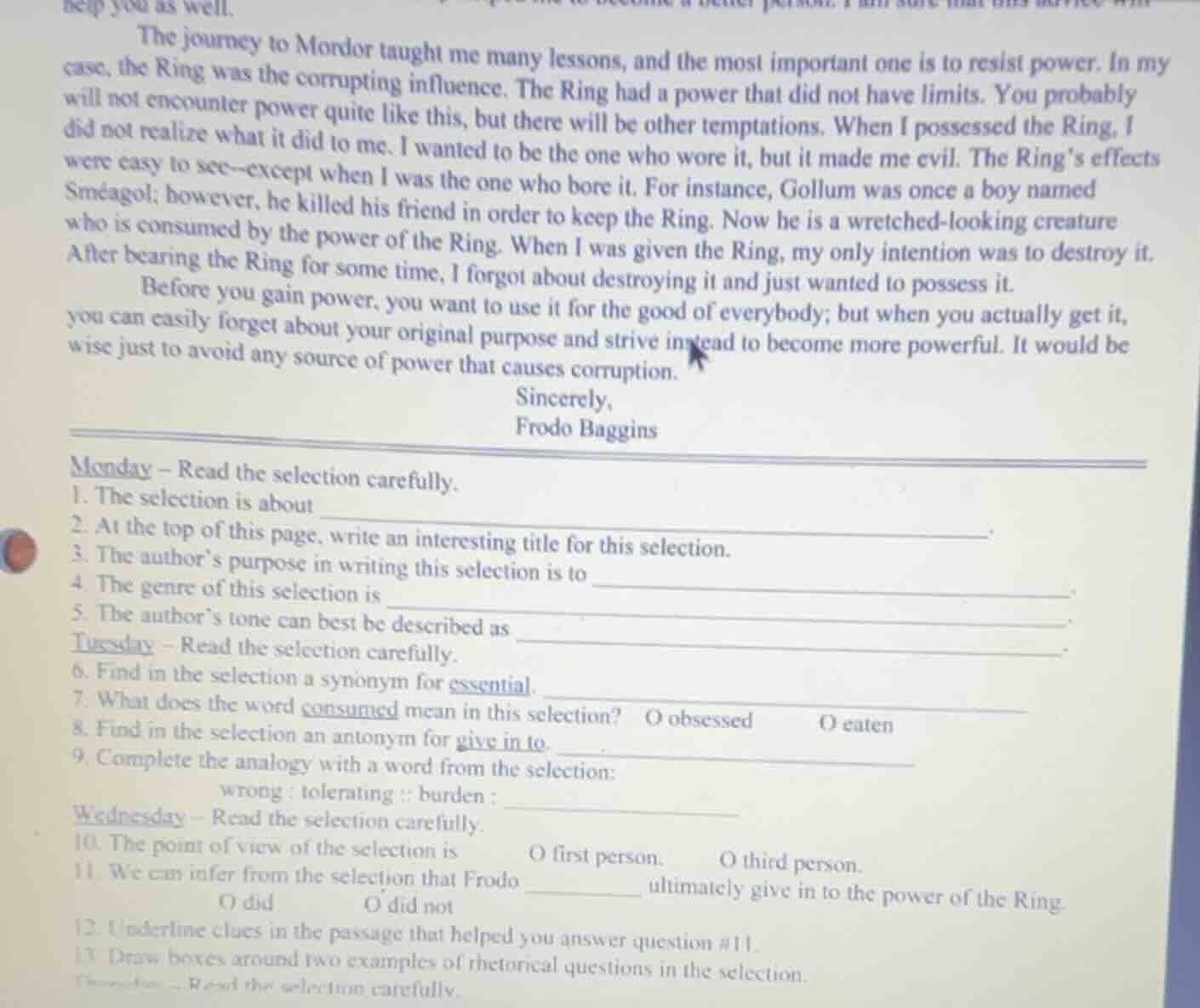 the journey to mordor taught me many lessons, and the most important on…