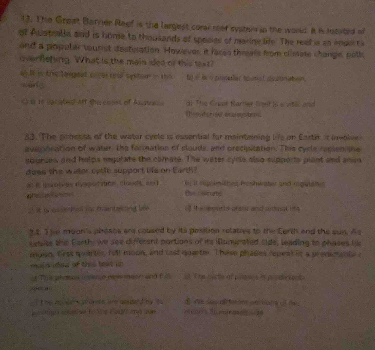 22. the great barrier reef is the largest coral reef system in the worl…